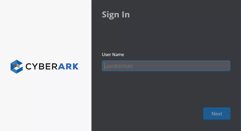 SAML Single Sign-On (SSO) using CyberArk (IdP),login page
