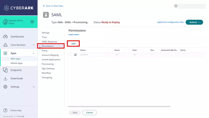SAML Single Sign-On (SSO) using CyberArk (IdP)