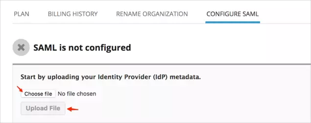 Datadog Single Sign On (sso), upload metdata