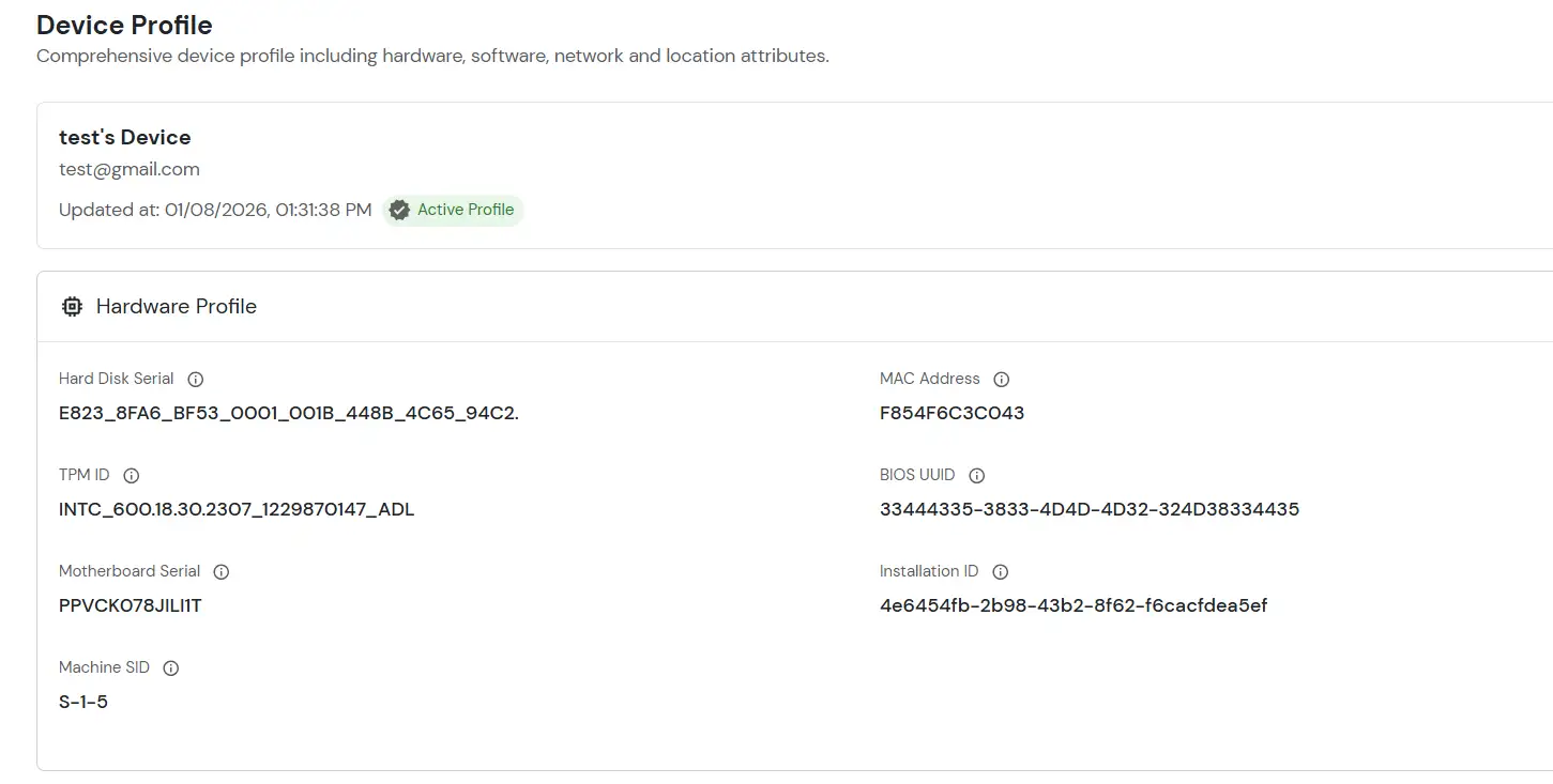 Adaptive Authentication: Device Profiles