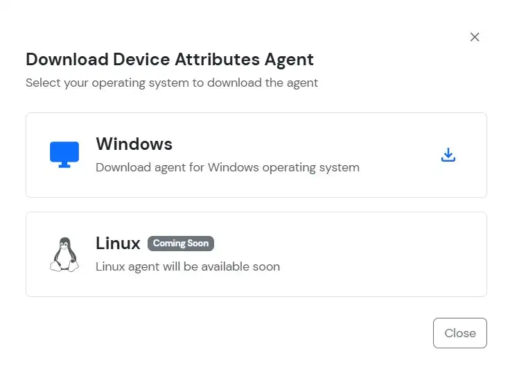 Adaptive Authentication: Select Windows