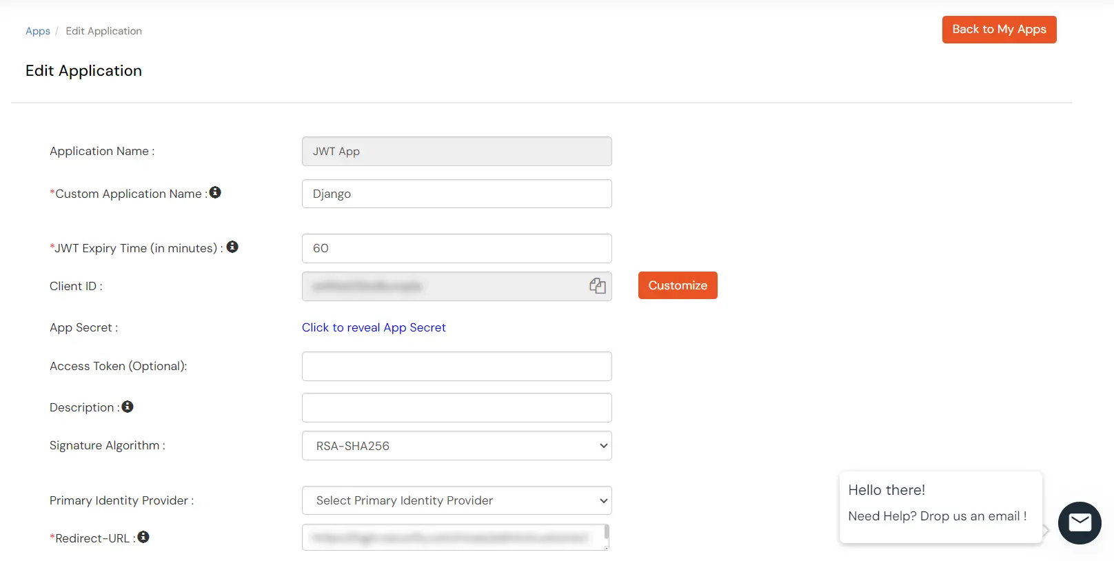 Django SSO: Search JWT application