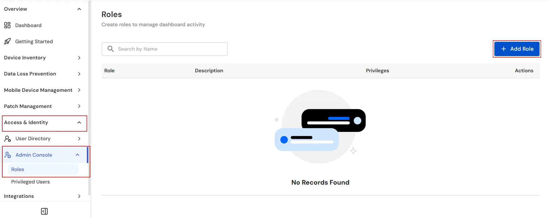 Add a new role in the Admin Console