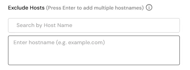 miniOrange DLP Exclude Host URLs to bypass proxy interception for intranet and trusted domains