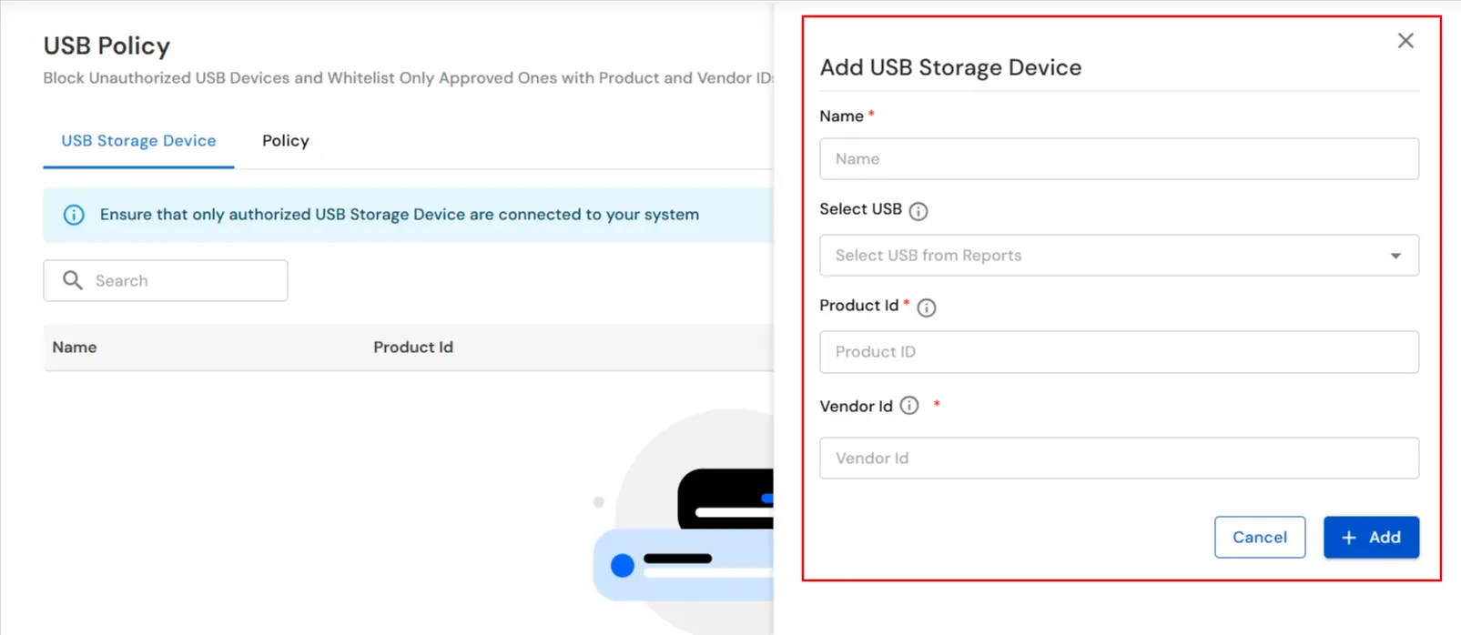 miniOrange DLP USB Policy Setup | Adding a USB storage device to the whitelist in DLP