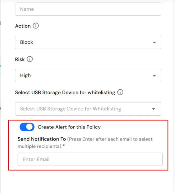 miniOrange DLP USB Policy Setup | Setting up email alerts for USB policy breaches in DLP