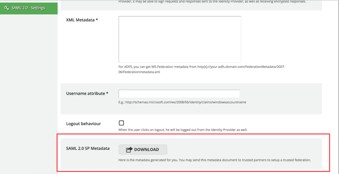 docebo single sign on user dashboard