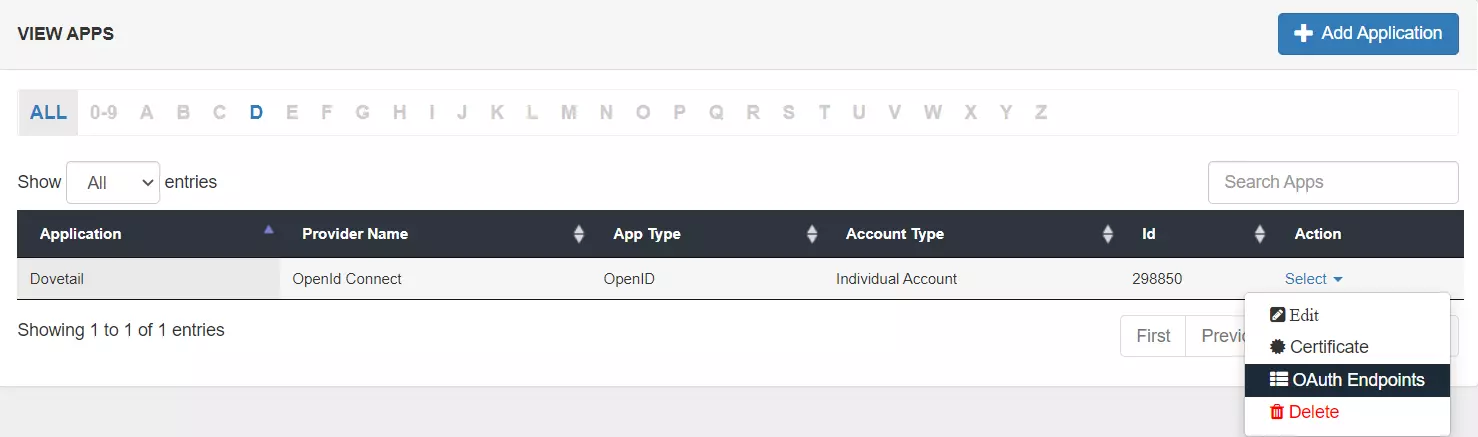  Single Sign-On (sso)for Dovetail edit application