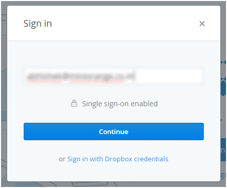 sign in to dropbox with different account