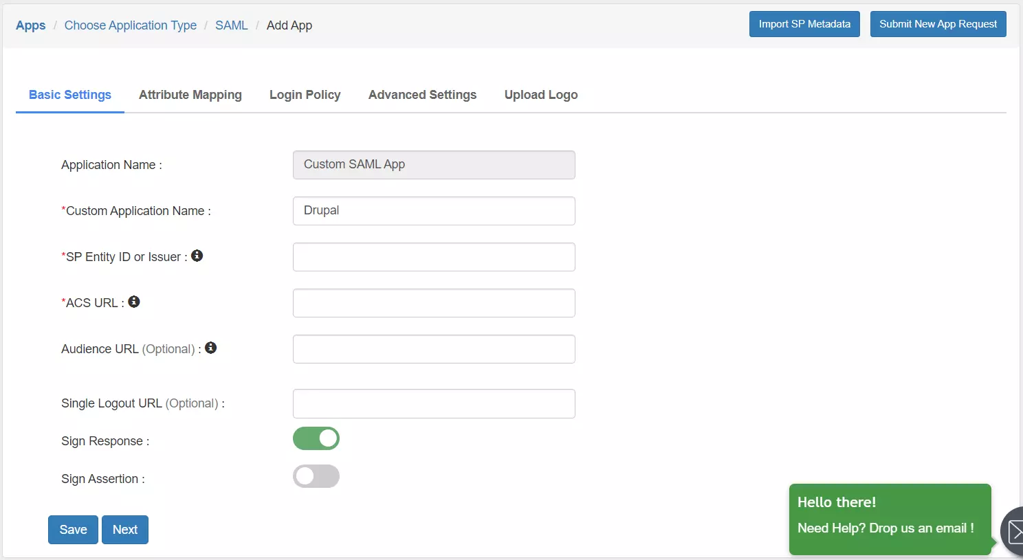 Drupal two-factor authentication (2FA) : Add IdP basic settings