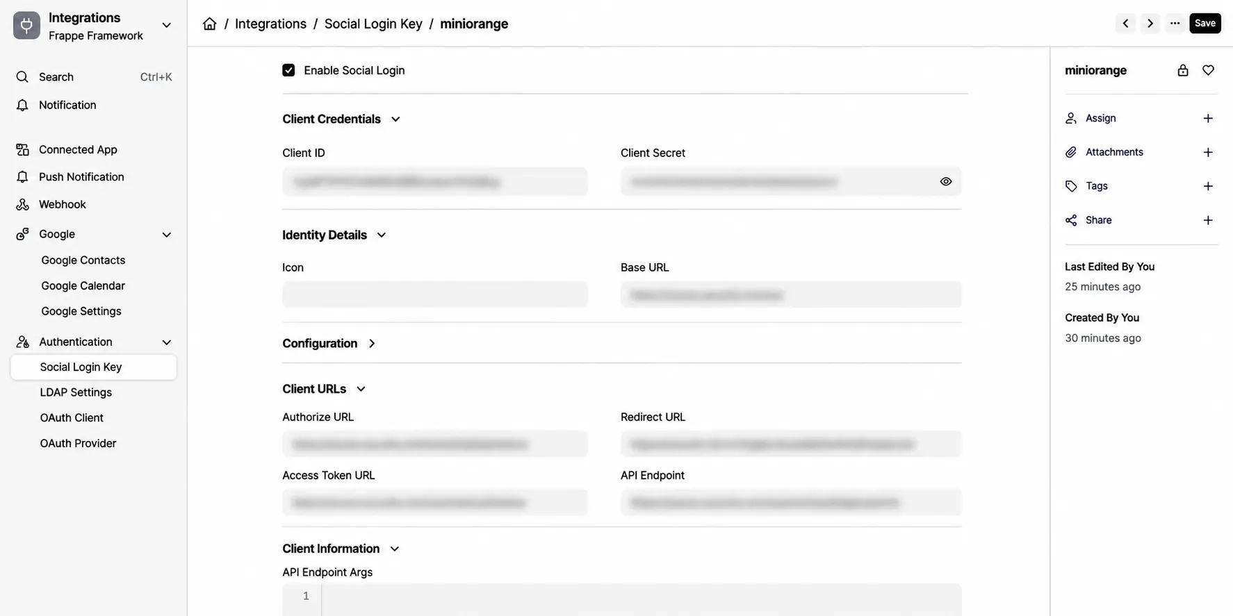 Enable social login