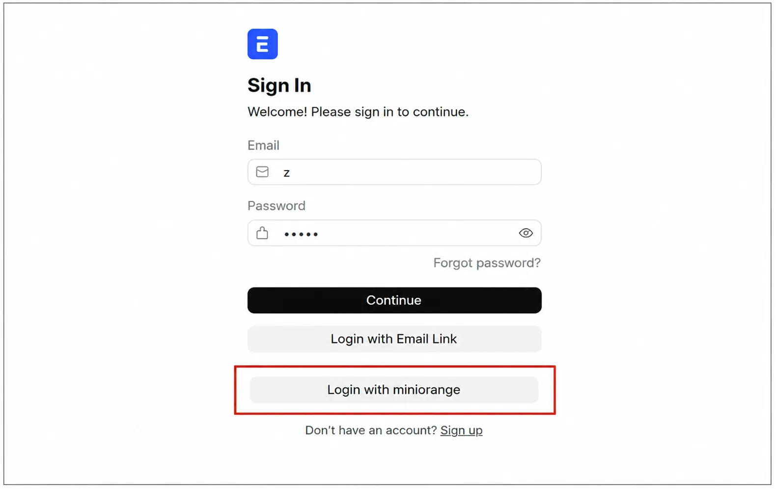 Login with miniorange