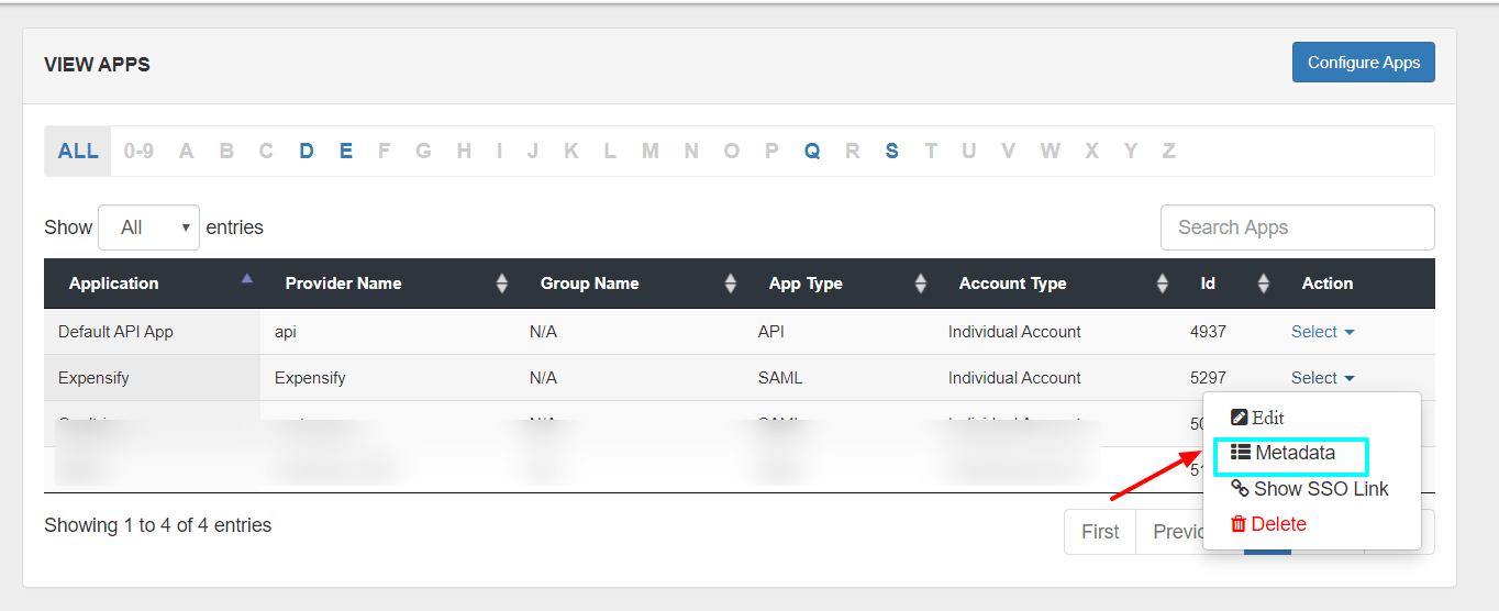 Expensify Single Sign-On(SSO) metadata