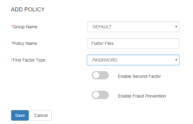flatterfiles sso add policy