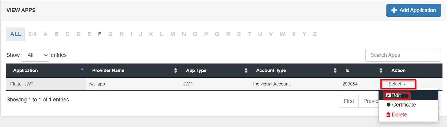 Flutter Single Sign-On (SSO): edit-jwt-app
