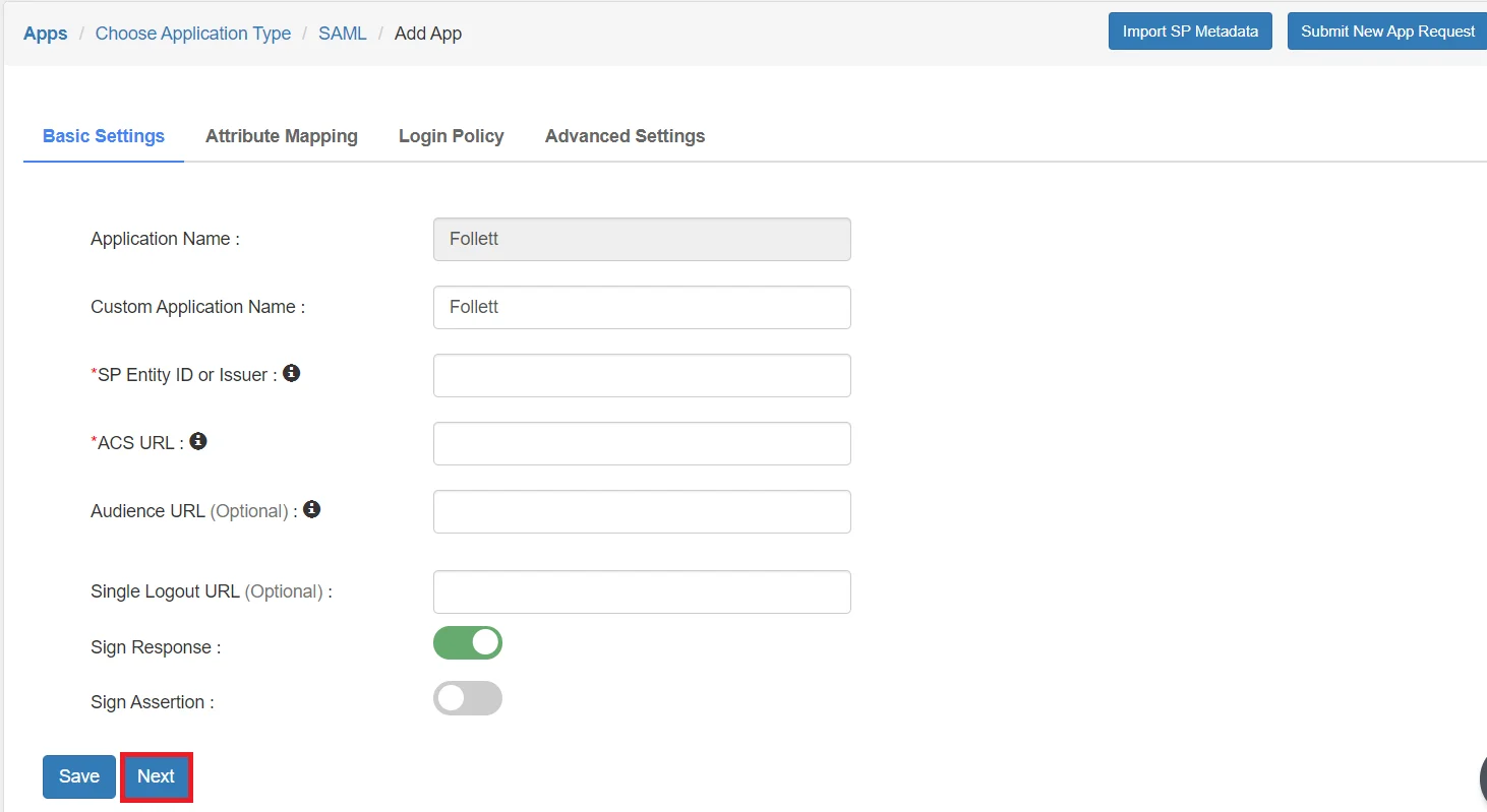 Configure Follett Single Sign-On (SSO)