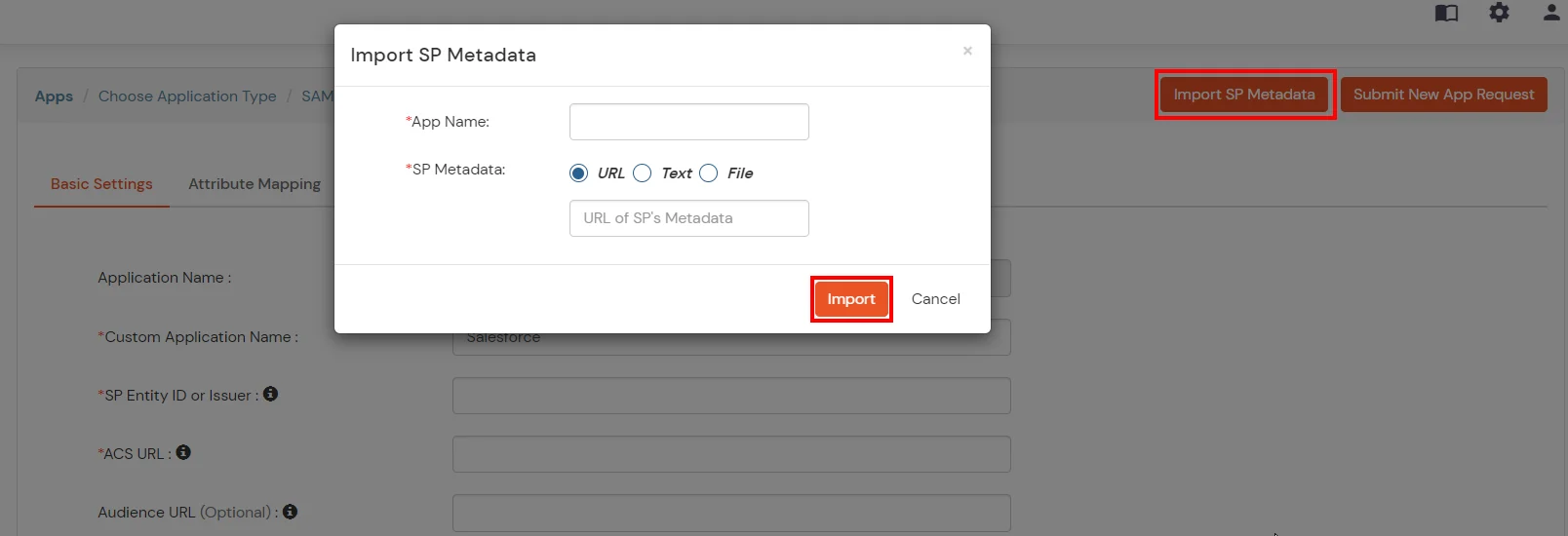 Fortify SSC Single Sign-On (SSO) Upload SP Metadata File in miniOrange Dashboard