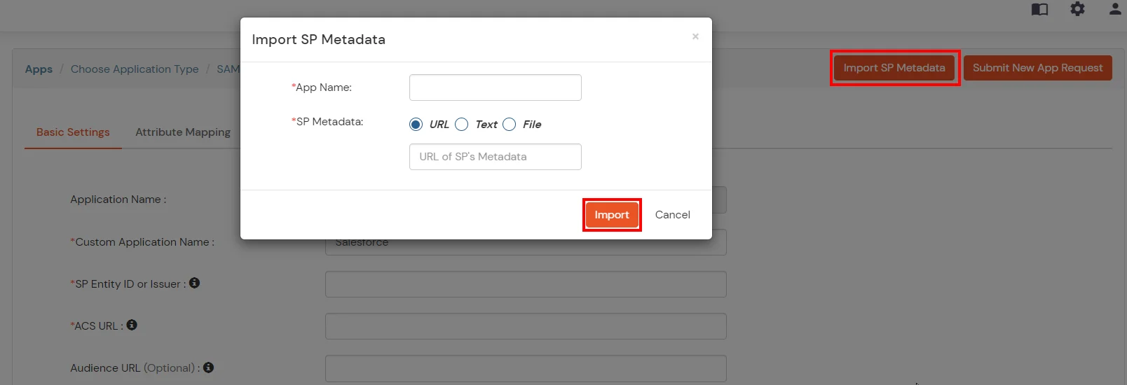 nopCommerce Single Sign-On (SSO) : Upload SP Metadata File in miniOrange Dashboard