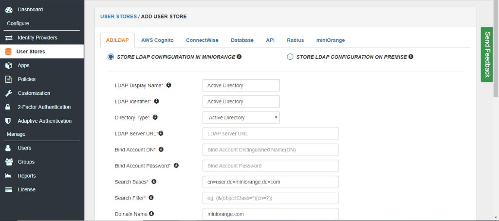 fortinet VPN App Add User Store