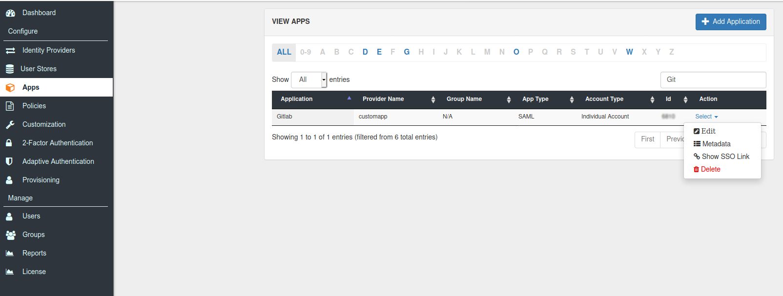 gitlab sso click metadata link