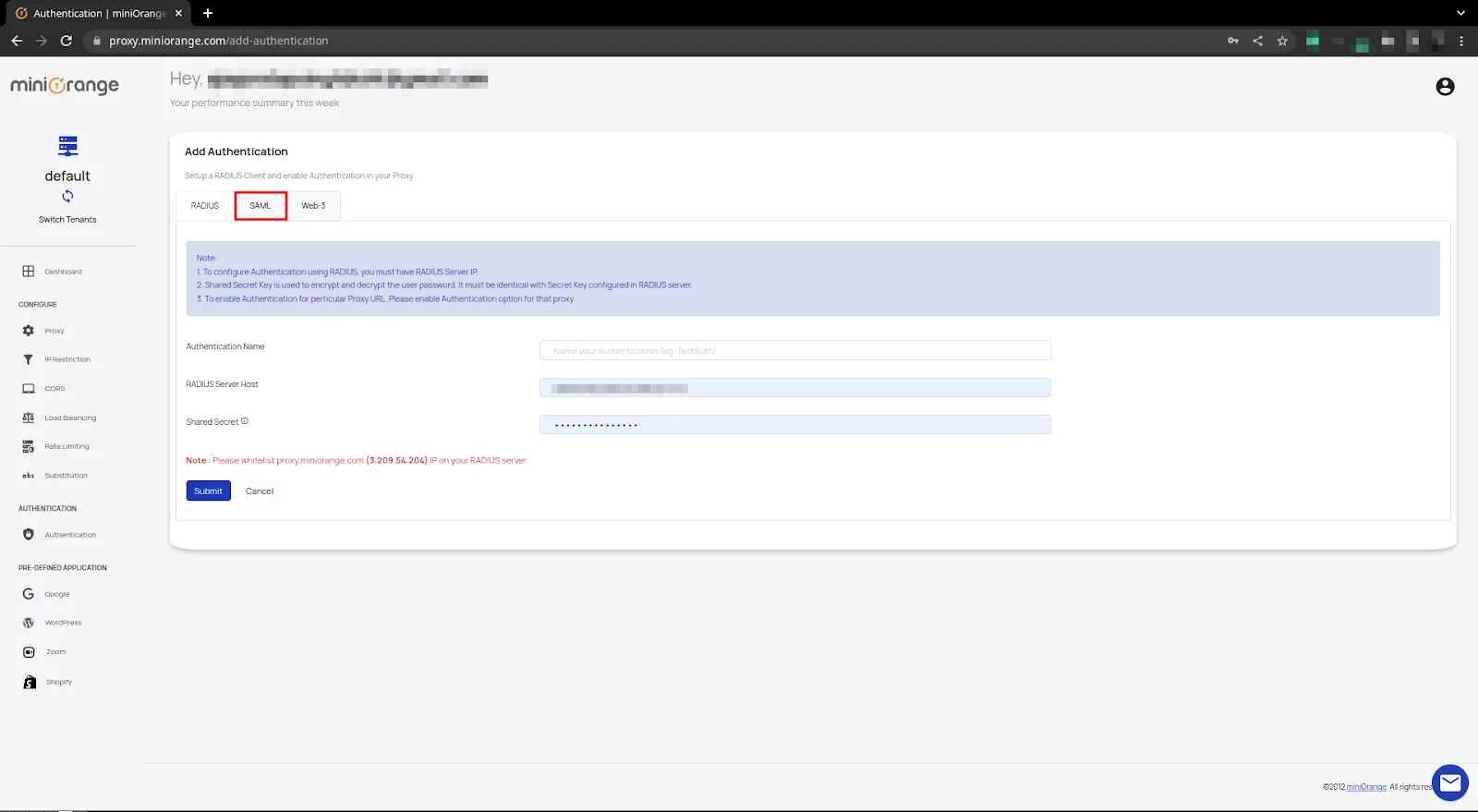 Google Access Restriction policies add authentication saml method