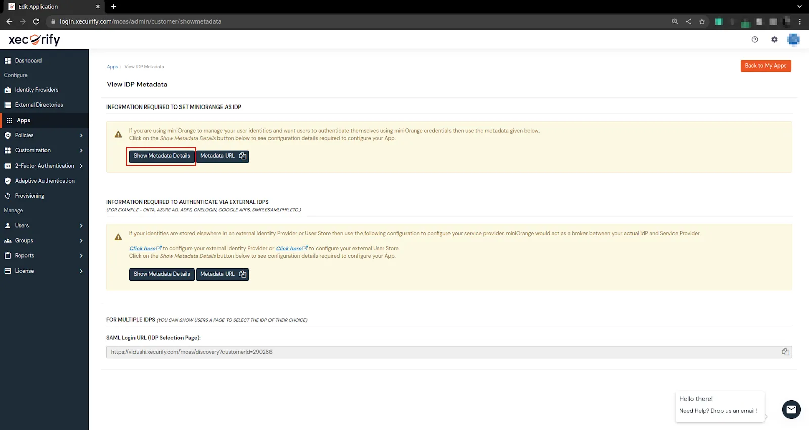Google Access Restriction policies app dashboard select option