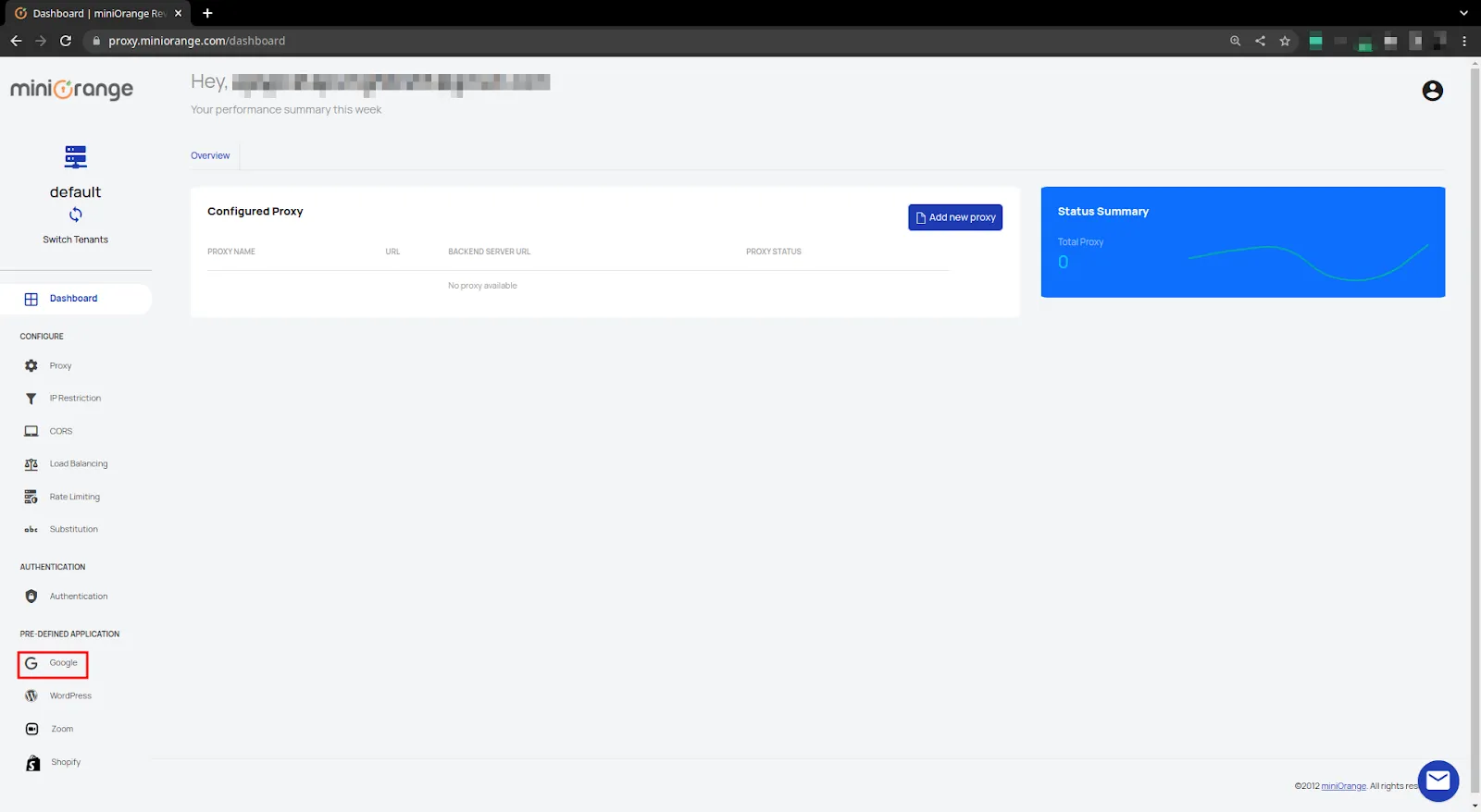 Google Access Restriction policies google pre-defined application