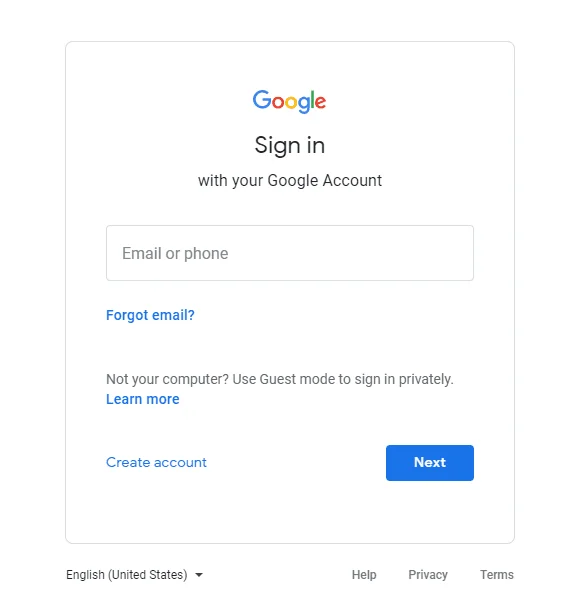 Google AdSense Single Sign-On (sso) user login page