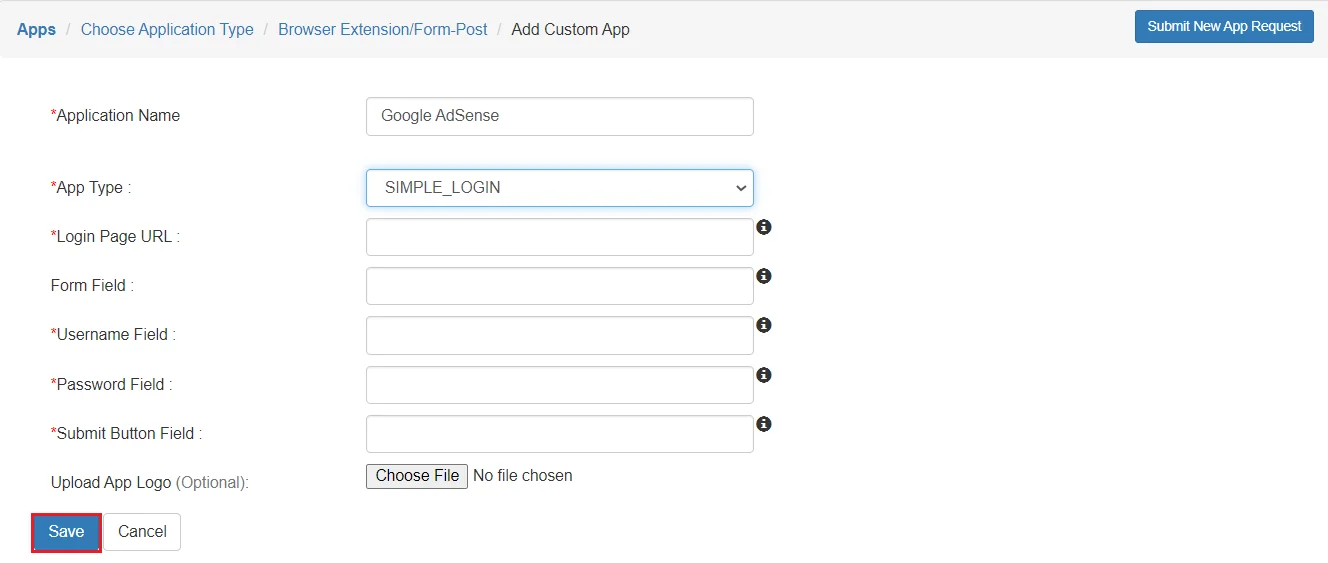 Google AdSense Single Sign-On (SSO) application name