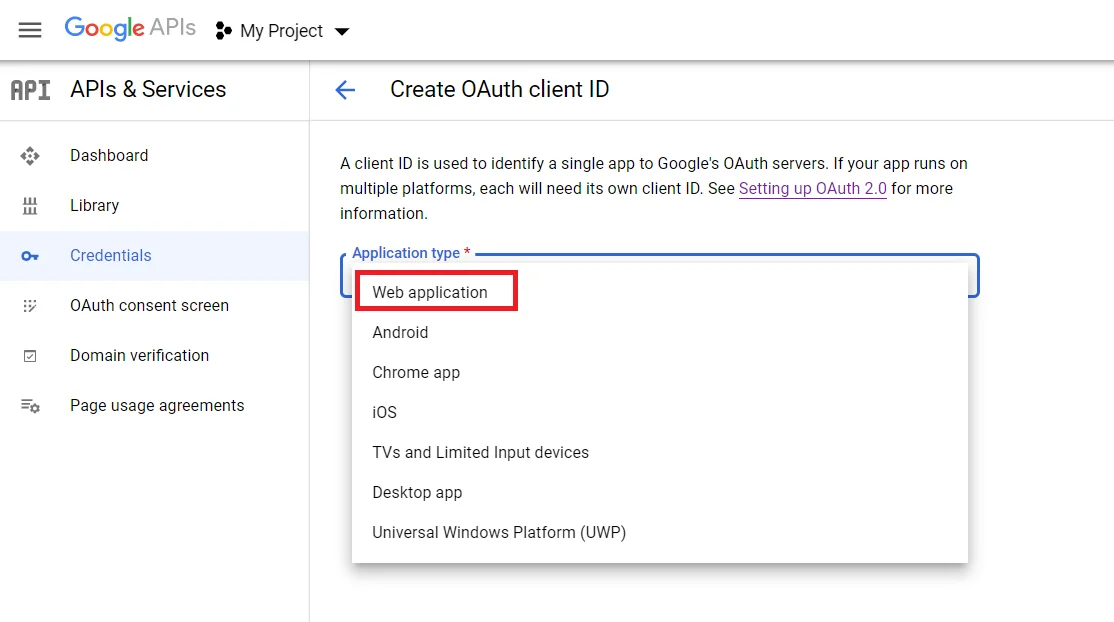 XamarinSSO: Select Web App Oauth