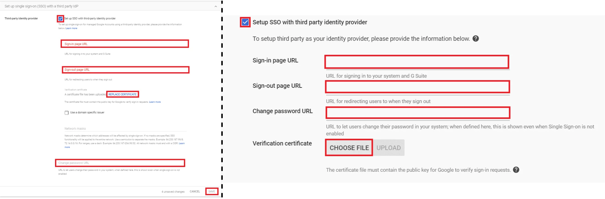 Google Calendar Single Sign On (sso) enable third party sso