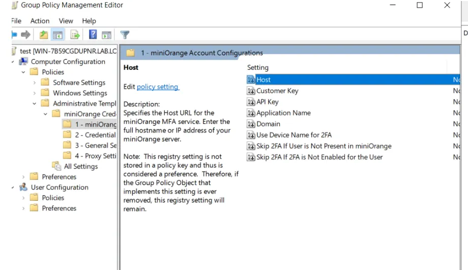 Go to each settings category