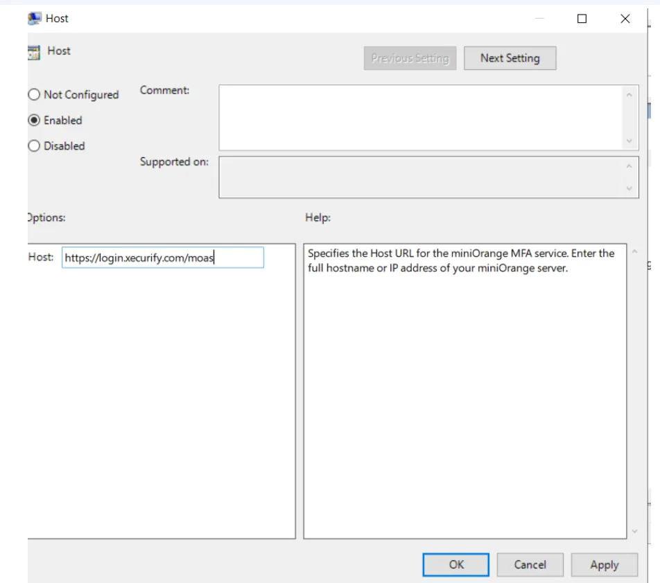 In host make it Enabled