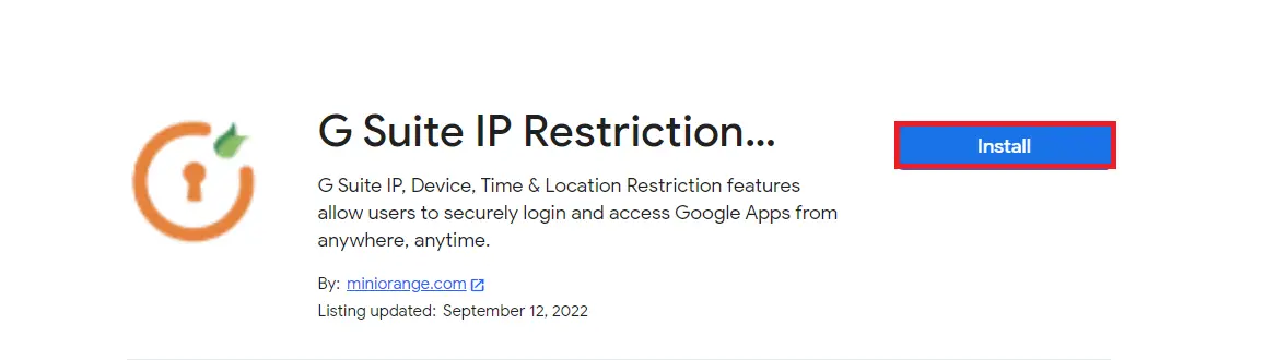 Google Workspace IP Restriction