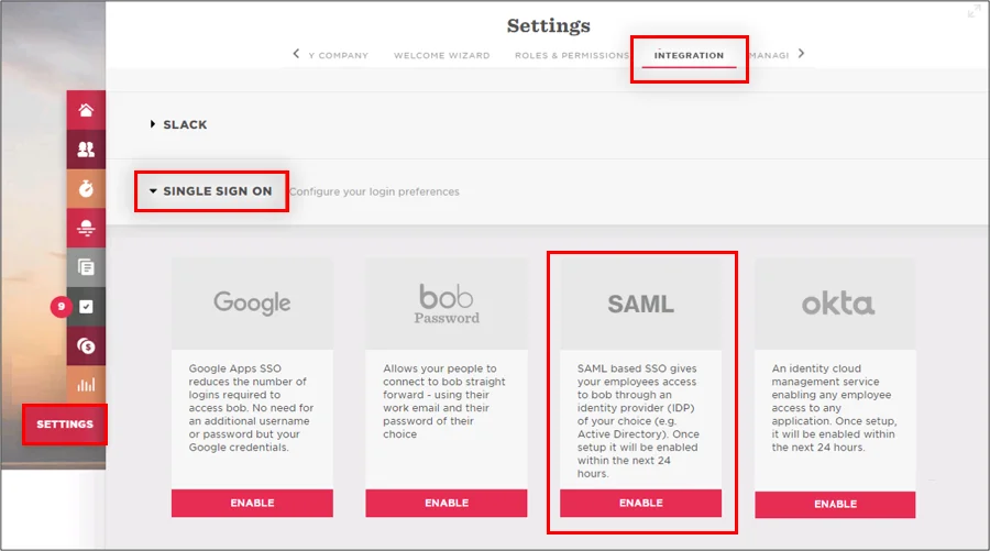 Hibob Single Sign-On (sso) Hibob Dashboard