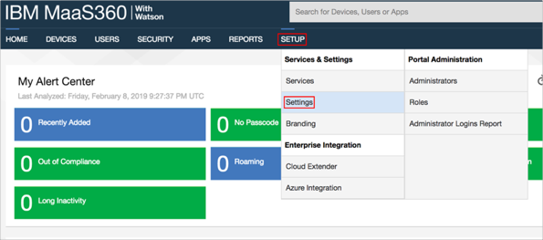 IBM Maas360 Single Sign On (sso) setup