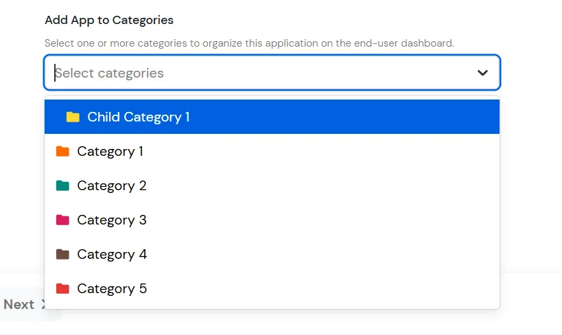 miniOrange Identity Platform Partner Portal Handbook: Add App to Categories