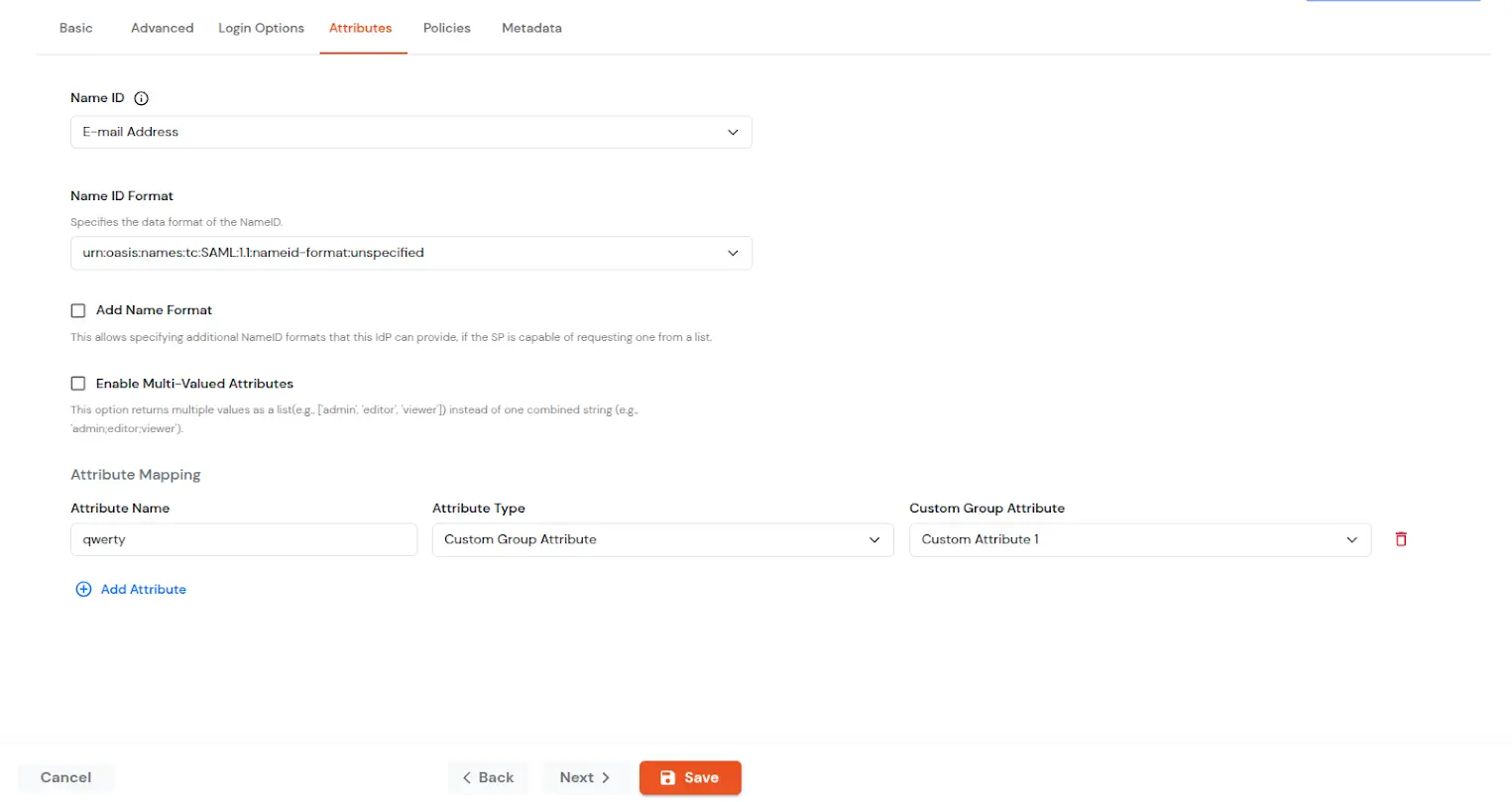 miniOrange Identity Platform Admin Handbook: Add attributes