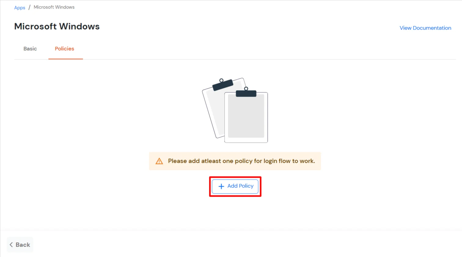 miniOrange Identity Platform Partner Portal Handbook: Go to Policies and Add Policy