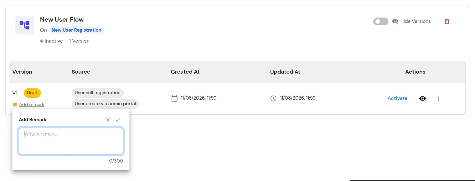 Add Remark in Admin Handbook