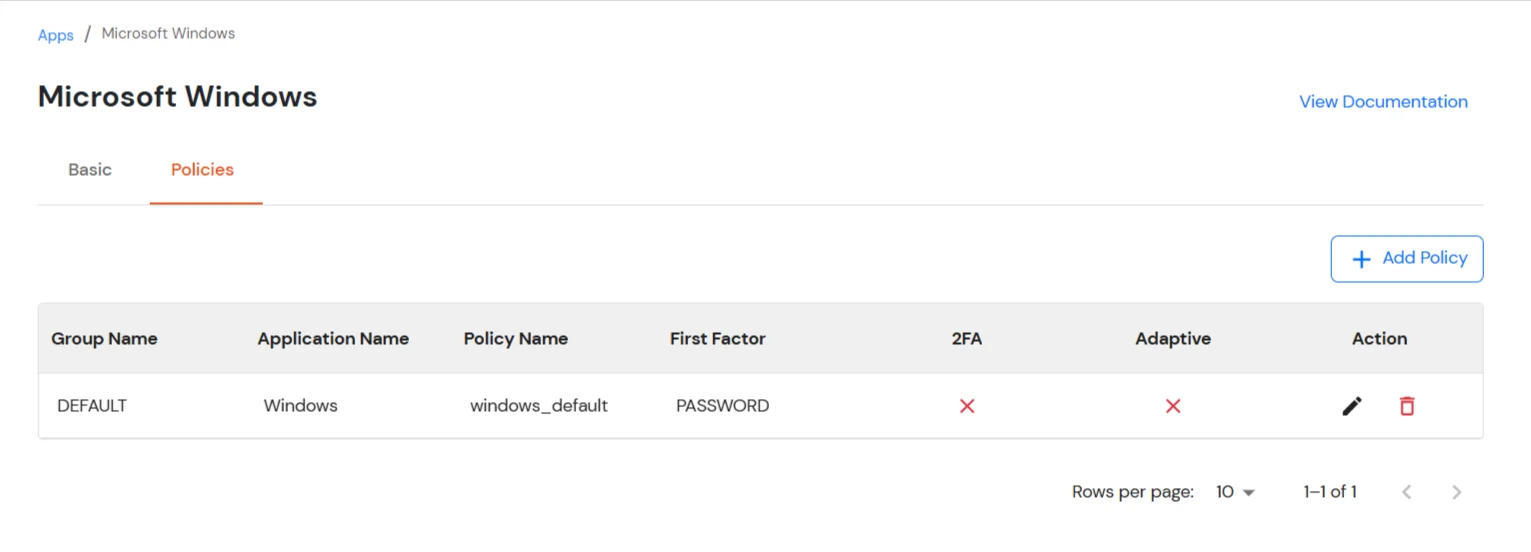 miniOrange Identity Platform Partner Portal Handbook: Desktop Policy was successfully added