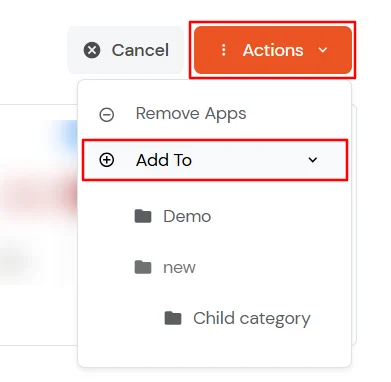 miniOrange Identity Platform Partner Portal Handbook: Actions dropdown