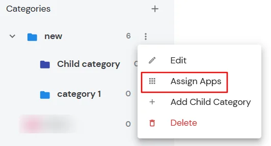 miniOrange Identity Platform Partner Portal Handbook: Assign applications to a category