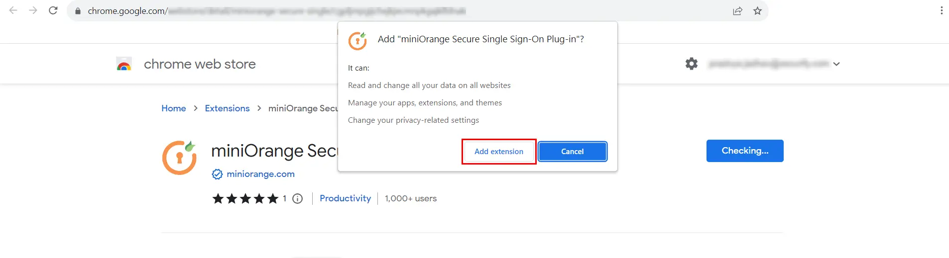 miniOrange Identity Platform Admin Handbook: Browser Extension