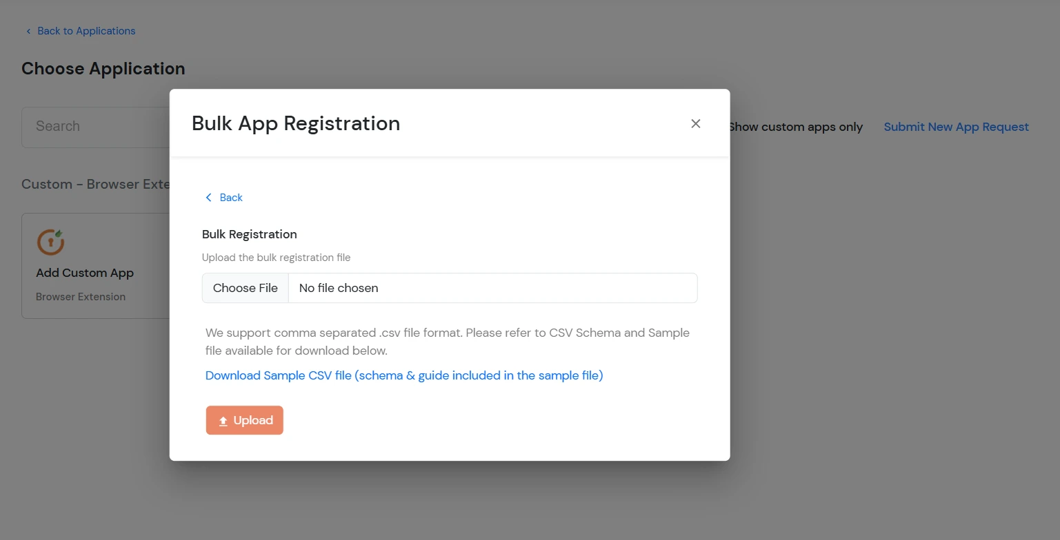 bulk app registration upload