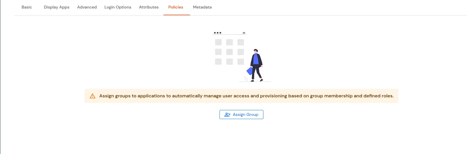miniOrange Identity Platform Admin Handbook: Go to Policies and Assign Group