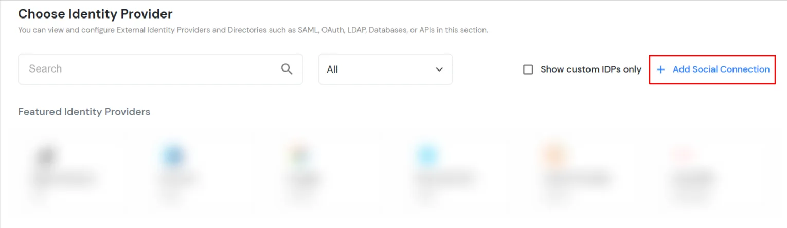 miniOrange Identity Platform Admin Handbook: Add Social Connection