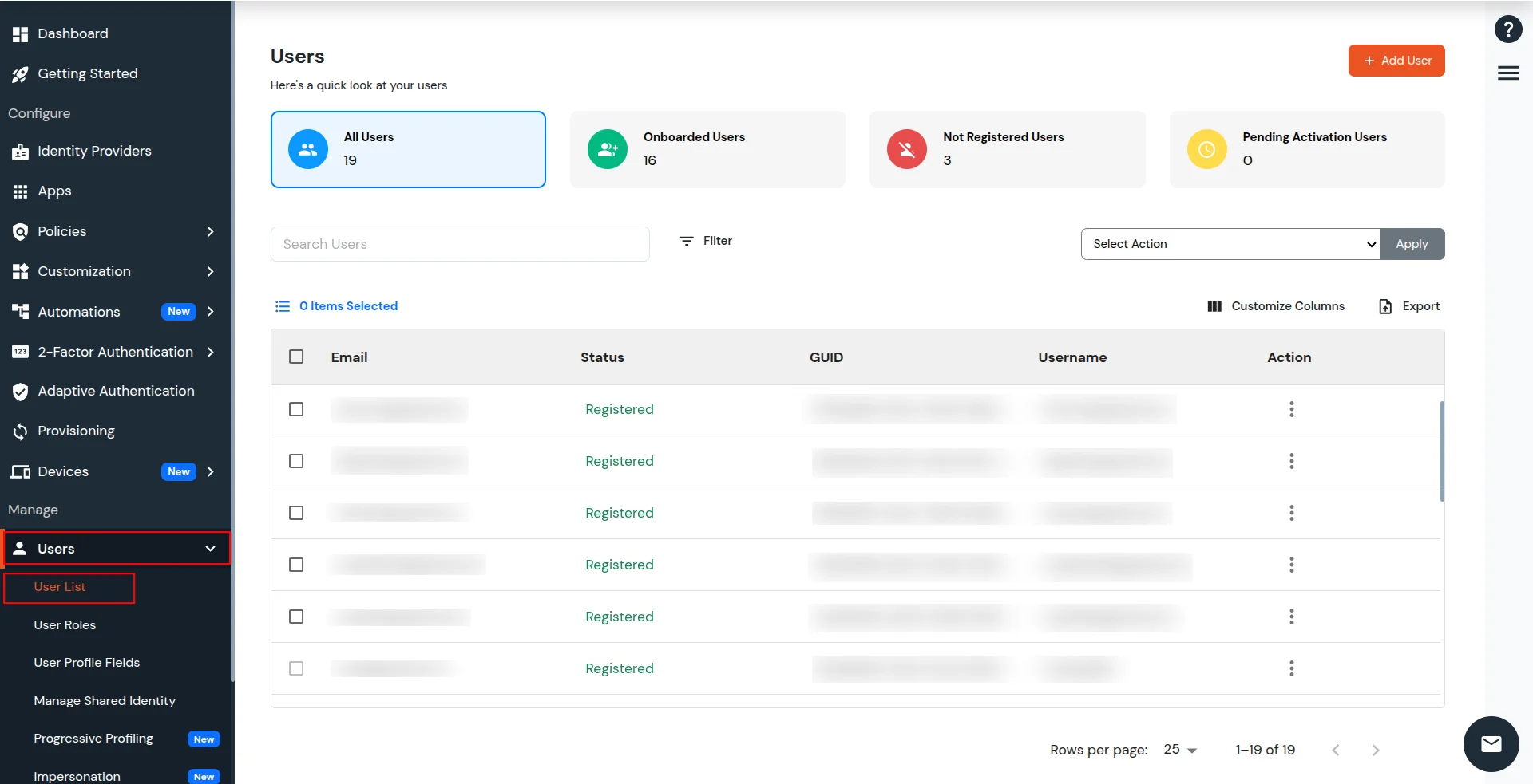 miniOrange Identity Platform Admin Handbook: Add user