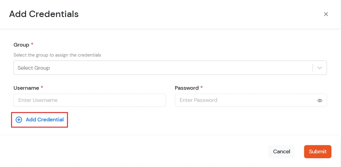 Zoho Personal Single Sign-On (SSO) configure group shared credentials