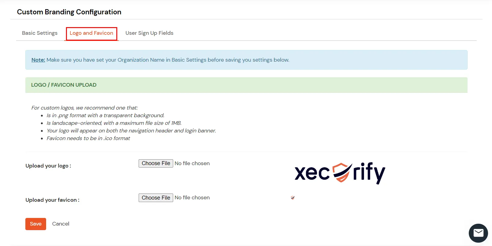 miniOrange Identity Platform Admin Handbook: Customization logo